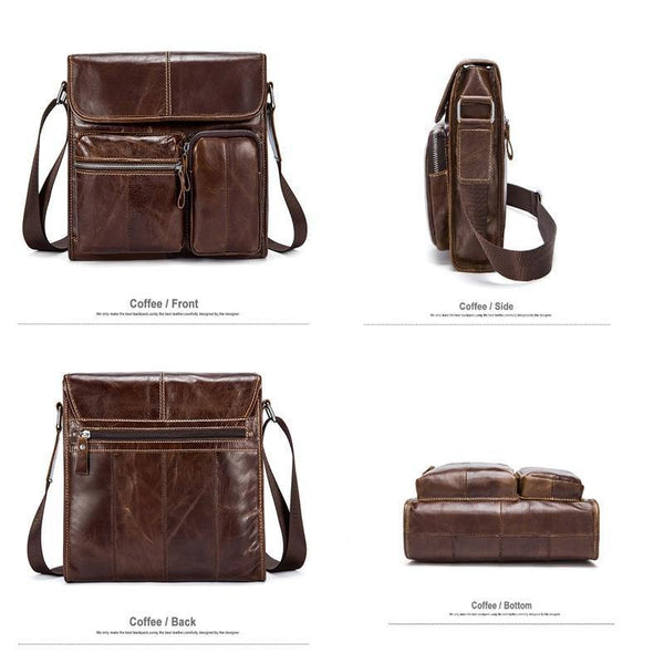 Planet Gates Leather Men Bags Casual Business Travel Mens Messenger Bag Vintage Men's Crossbody Bags bolsas male 380