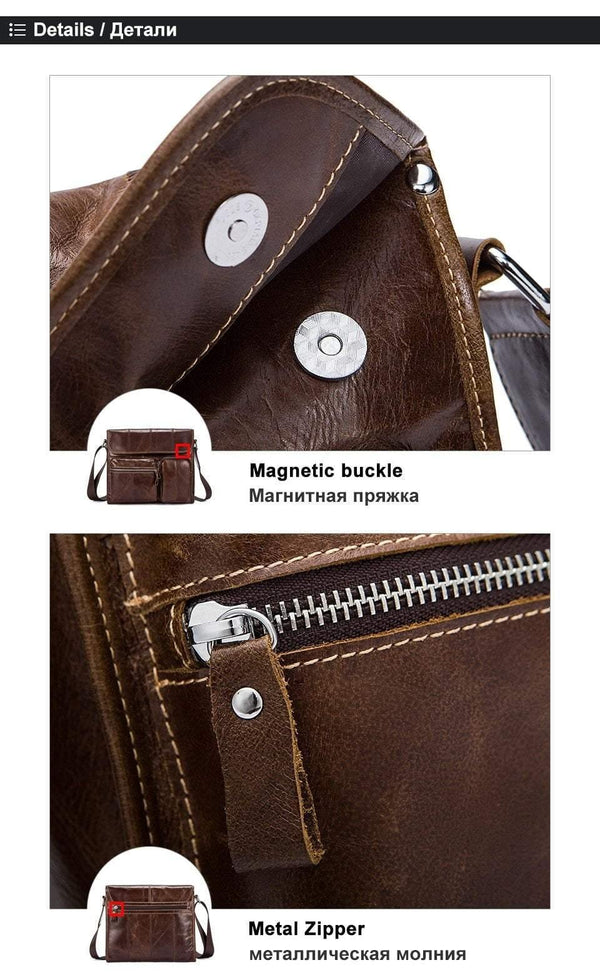 Planet Gates Leather Men Bags Casual Business Travel Mens Messenger Bag Vintage Men's Crossbody Bags bolsas male 380