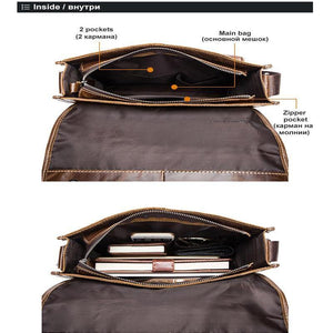 Planet Gates Leather Men Bags Casual Business Travel Mens Messenger Bag Vintage Men's Crossbody Bags bolsas male 380