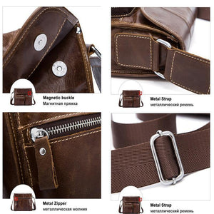 Planet Gates Leather Men Bags Casual Business Travel Mens Messenger Bag Vintage Men's Crossbody Bags bolsas male 380