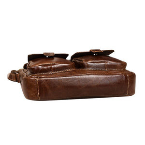 Planet Gates Leather Men Bags Fashion Male Messenger Bag Men's Small Briefcase Man Casual Crossbody Bags Shoulder Handbag