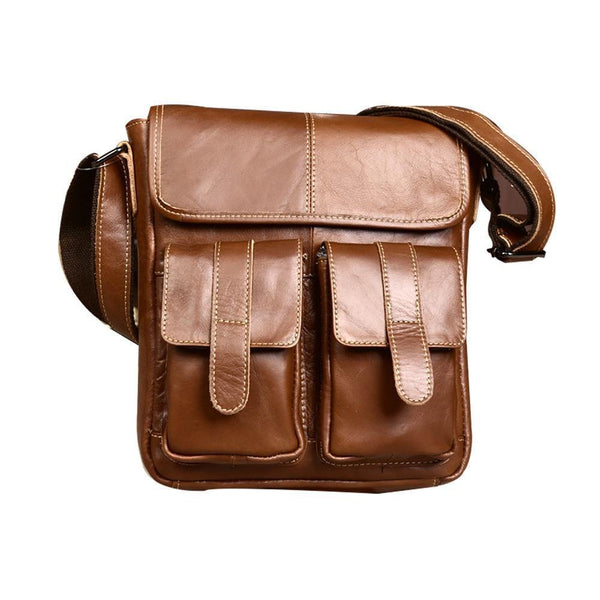 Planet Gates Leather Men Bags Fashion Male Messenger Bag Men's Small Briefcase Man Casual Crossbody Bags Shoulder Handbag