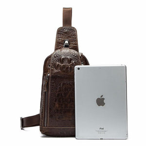 Planet Gates Leather Men Bags Hot Sale Men Crossbody Handbag Alligator Pattern Messenger Bag Male Fashion Shoulder Pack 1311