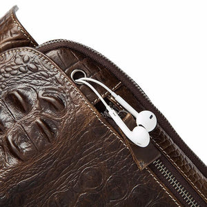 Planet Gates Leather Men Bags Hot Sale Men Crossbody Handbag Alligator Pattern Messenger Bag Male Fashion Shoulder Pack 1311