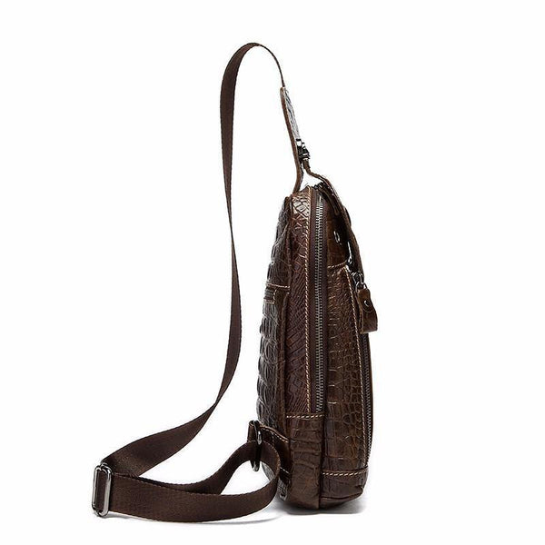 Planet Gates Leather Men Bags Hot Sale Men Crossbody Handbag Alligator Pattern Messenger Bag Male Fashion Shoulder Pack 1311