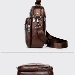 Planet Gates Leather Men Handbag Shoulder Bag Hot Sale Cow Leather Bag Vintage Casual Style Flap Bags Men's Crossbody Bag