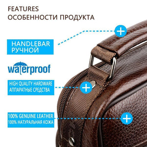 Planet Gates Leather Men Handbag Shoulder Bag Hot Sale Cow Leather Bag Vintage Casual Style Flap Bags Men's Crossbody Bag