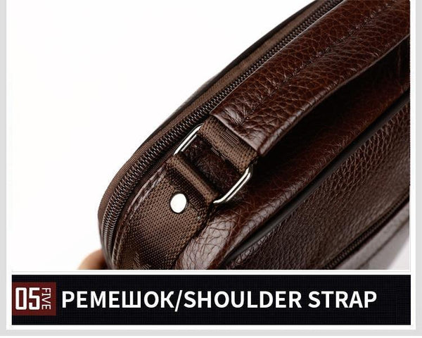 Planet Gates Leather Men Handbag Shoulder Bag Hot Sale Cow Leather Bag Vintage Casual Style Flap Bags Men's Crossbody Bag