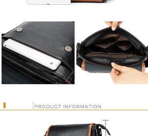 Planet Gates Leather Men's Bag cow leather Messenger bag for male fashion shoulder bag Mens crossbody Bag vintage Handbags