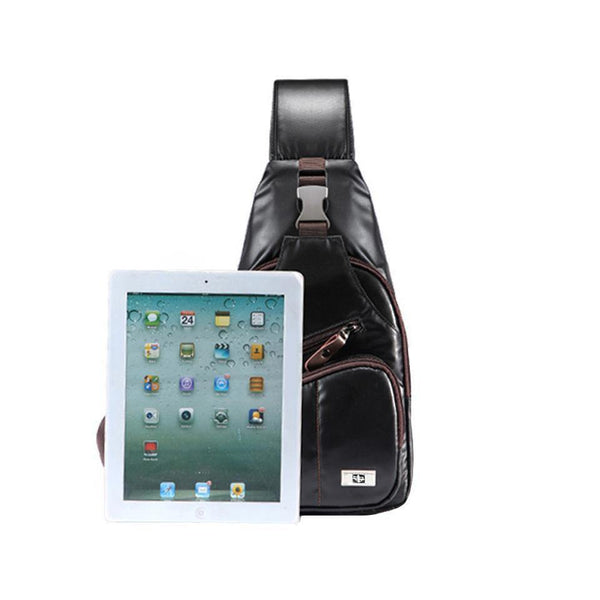 Planet Gates Leather Men's Bag Travel Single Shoulder Messenger Bags Multipurpose Chest Pack Casual multifunctional Bolsas