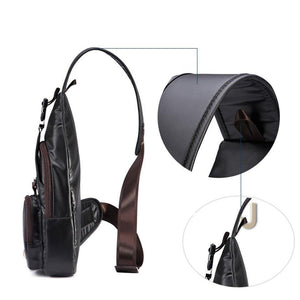 Planet Gates Leather Men's Bag Travel Single Shoulder Messenger Bags Multipurpose Chest Pack Casual multifunctional Bolsas