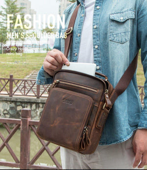 Planet Gates Leather men's shoulder bag vintage messenger bags men bolsos male crossbody bags man's handbag sling bag