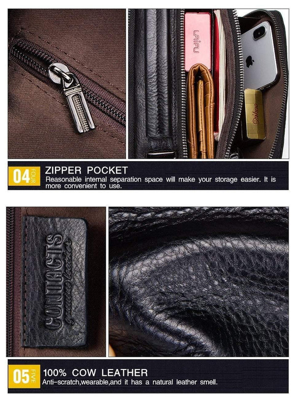 Planet Gates Leather men shoulder bag crossbody bags for men high quality bolsas fashion messenger bag for 9.7" Ipad