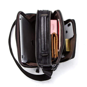 Planet Gates Leather men shoulder bag crossbody bags for men high quality bolsas fashion messenger bag for 9.7" Ipad