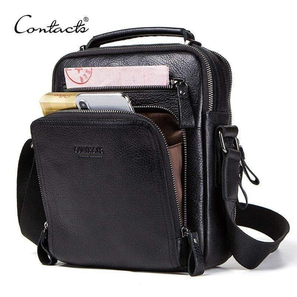 Planet Gates Leather men shoulder bag crossbody bags for men high quality bolsas fashion messenger bag for 9.7" Ipad