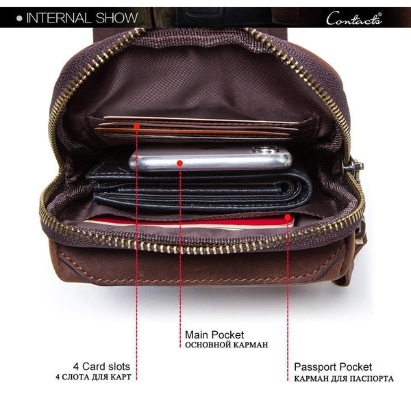 Planet Gates Leather men waist pack for cell phone shoulder bag travel pouch small crossbody bags card holders bolsas