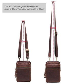 Planet Gates Leather men waist pack for cell phone shoulder bag travel pouch small crossbody bags card holders bolsas