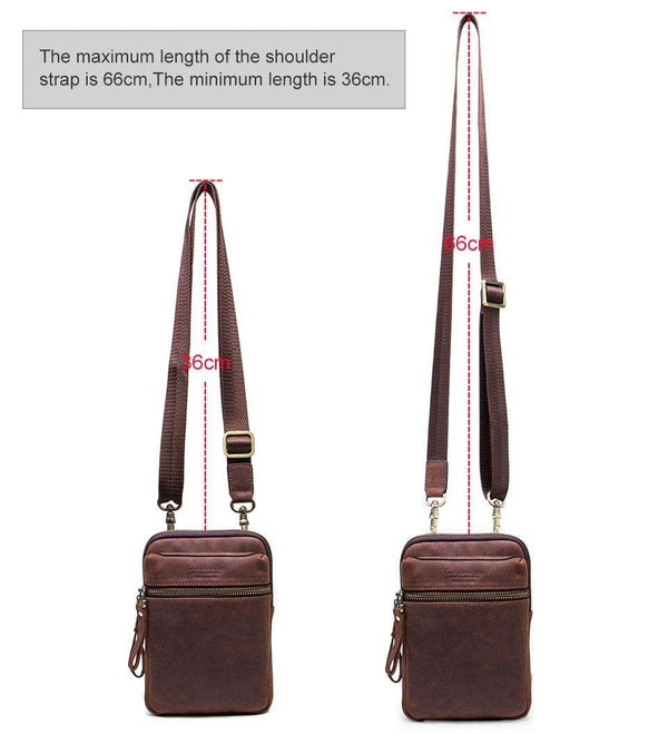 Planet Gates Leather men waist pack for cell phone shoulder bag travel pouch small crossbody bags card holders bolsas