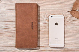 Planet Gates Leather Men Wallets Business Brand Card holder Purse Men's Long Zipper Wallet Leather Clutch Carteira Masculina