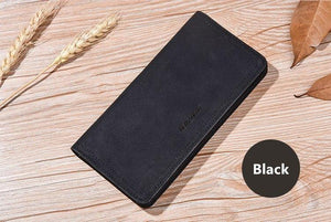 Planet Gates Leather Men Wallets Business Brand Card holder Purse Men's Long Zipper Wallet Leather Clutch Carteira Masculina