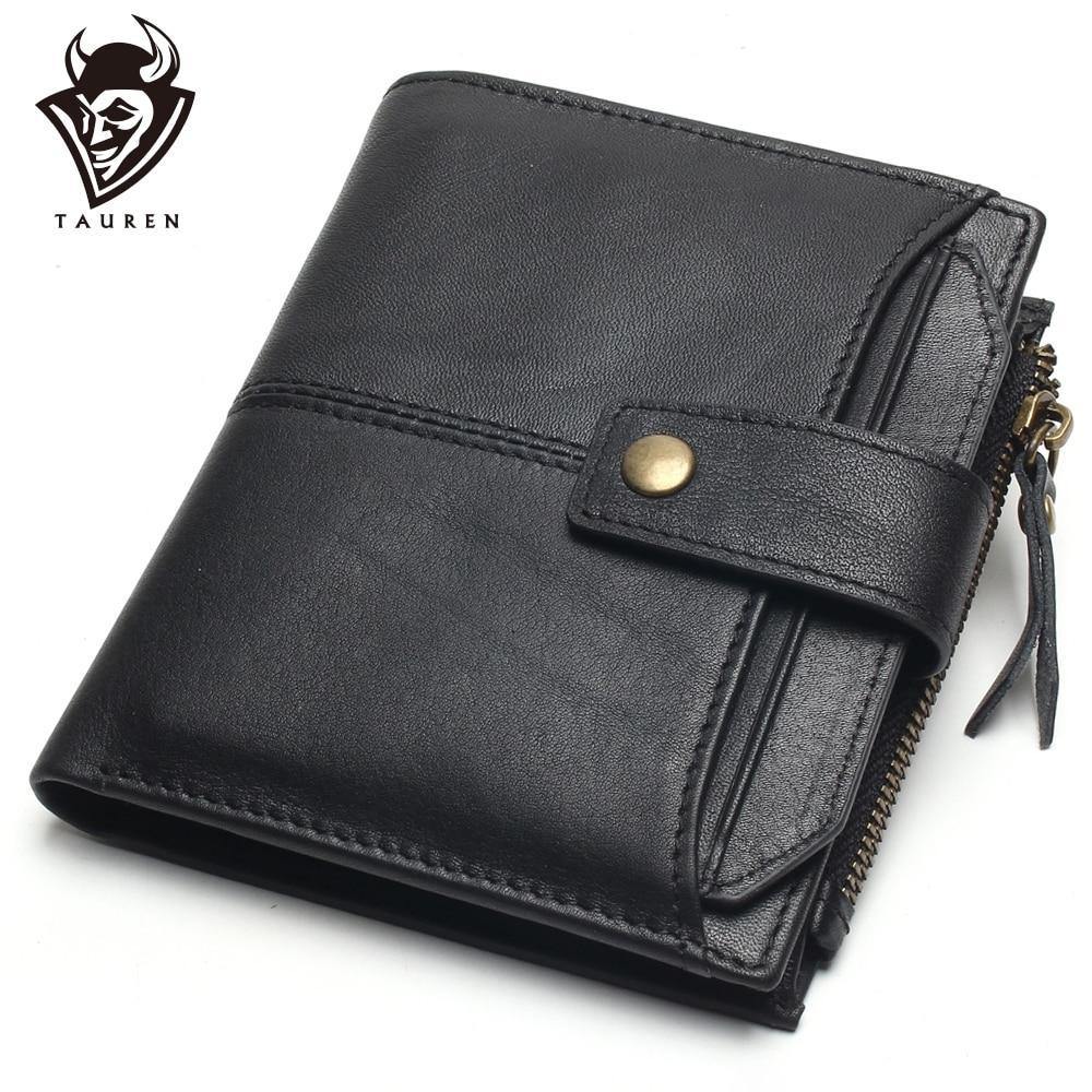 Planet Gates Leather Men Wallets Short Coin Purse Small Vintage Wallet Cowhide Leather Card Holder Pocket Purse Men Wallets