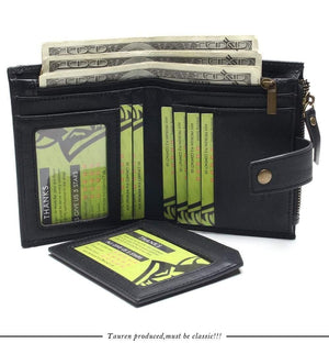 Planet Gates Leather Men Wallets Short Coin Purse Small Vintage Wallet Cowhide Leather Card Holder Pocket Purse Men Wallets