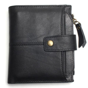 Planet Gates Leather Men Wallets Short Coin Purse Small Vintage Wallet Cowhide Leather Card Holder Pocket Purse Men Wallets