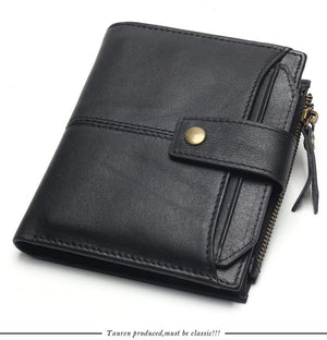 Planet Gates Leather Men Wallets Short Coin Purse Small Vintage Wallet Cowhide Leather Card Holder Pocket Purse Men Wallets