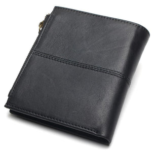 Planet Gates Leather Men Wallets Short Coin Purse Small Vintage Wallet Cowhide Leather Card Holder Pocket Purse Men Wallets