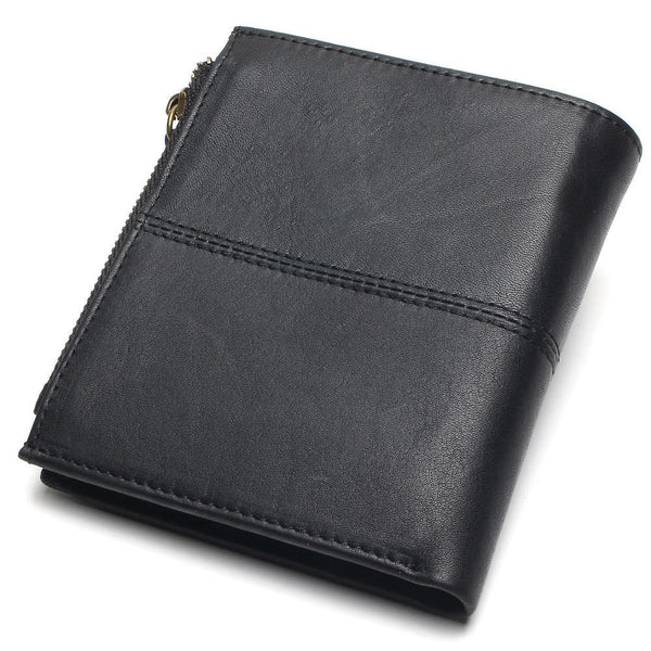 Planet Gates Leather Men Wallets Short Coin Purse Small Vintage Wallet Cowhide Leather Card Holder Pocket Purse Men Wallets