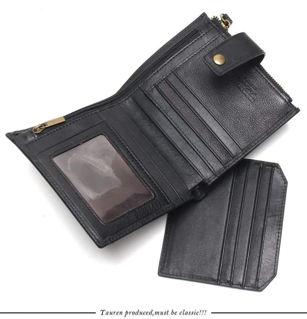 Planet Gates Leather Men Wallets Short Coin Purse Small Vintage Wallet Cowhide Leather Card Holder Pocket Purse Men Wallets