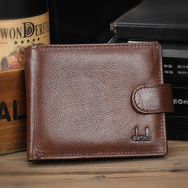 Planet Gates Leather Men Wallets With Coin Pocket Brown Wallet Purse Male High Quality wholesale price
