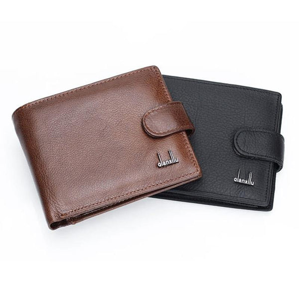 Planet Gates Leather Men Wallets With Coin Pocket Brown Wallet Purse Male High Quality wholesale price