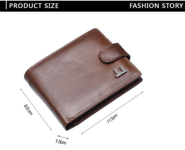 Planet Gates Leather Men Wallets With Coin Pocket Brown Wallet Purse Male High Quality wholesale price