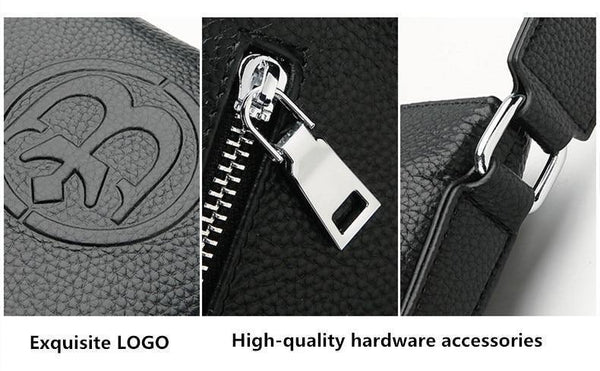 Planet Gates Leather Mens Bags Male Black Cowhide Crossbody Bags Men's Messenger Shoulder Bag Small Men Leather bag Man