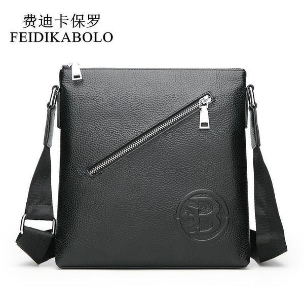 Planet Gates Leather Mens Bags Male Black Cowhide Crossbody Bags Men's Messenger Shoulder Bag Small Men Leather bag Man