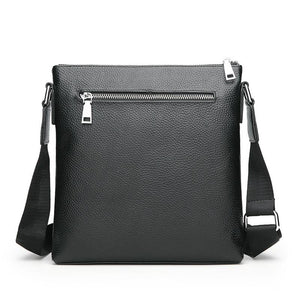 Planet Gates Leather Mens Bags Male Black Cowhide Crossbody Bags Men's Messenger Shoulder Bag Small Men Leather bag Man