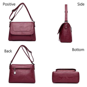 Leather Messenger Bags Leather Luxury Handbags Women Bags Designer Brand Ladies Crossbody