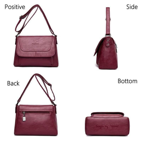 Leather Messenger Bags Leather Luxury Handbags Women Bags Designer Brand Ladies Crossbody