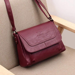 Leather Messenger Bags Leather Luxury Handbags Women Bags Designer Brand Ladies Crossbody