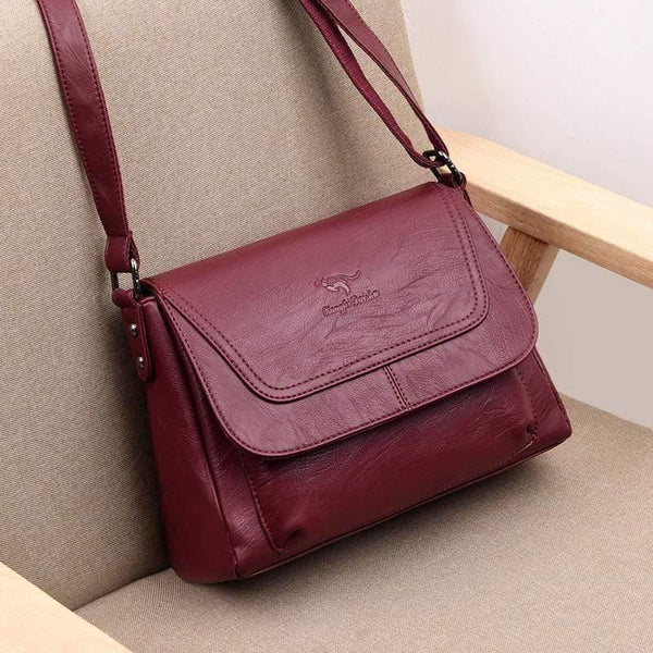 Leather Messenger Bags Leather Luxury Handbags Women Bags Designer Brand Ladies Crossbody