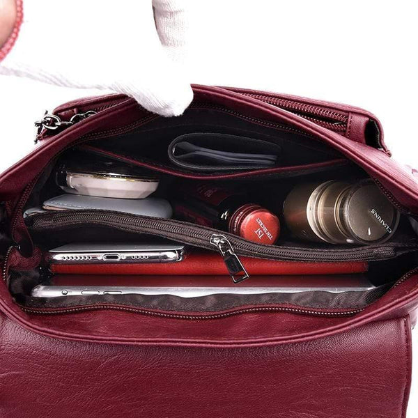 Leather Messenger Bags Leather Luxury Handbags Women Bags Designer Brand Ladies Crossbody