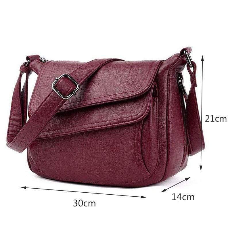 Leather Messenger Bags Sac A Main Crossbody Bags For Women Vintage Shoulder Bag