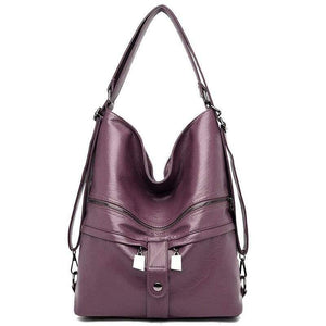 Leather Multifunction Women Bags Fashion Female Large Capacity School Bag Women Shoulder Bags