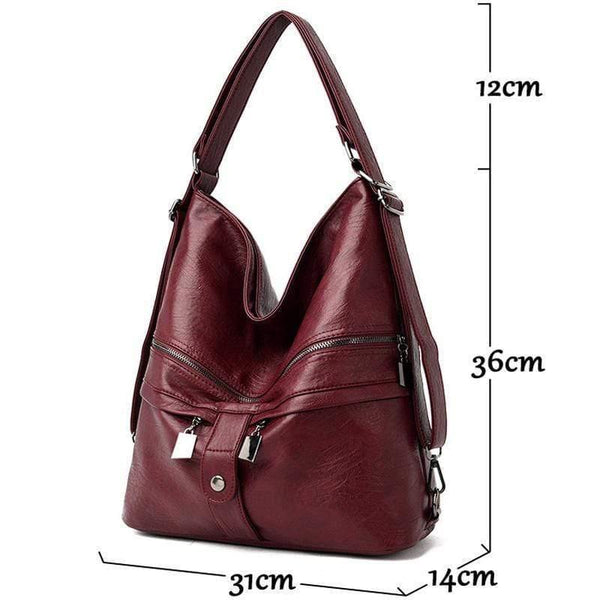 Leather Multifunction Women Bags Fashion Female Large Capacity School Bag Women Shoulder Bags