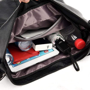 Leather Multifunction Women Bags Fashion Female Large Capacity School Bag Women Shoulder Bags