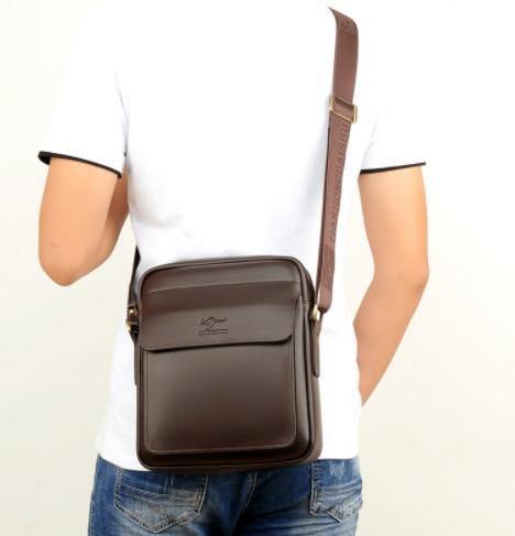 Planet Gates Leather shoulder Messenger Bag Men's Crossbody male vintage crossbody ipad Laptop briefcase Messenger Bags