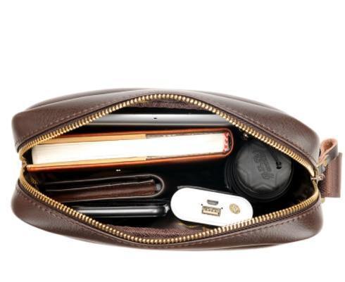 Planet Gates Leather shoulder Messenger Bag Men's Crossbody male vintage crossbody ipad Laptop briefcase Messenger Bags