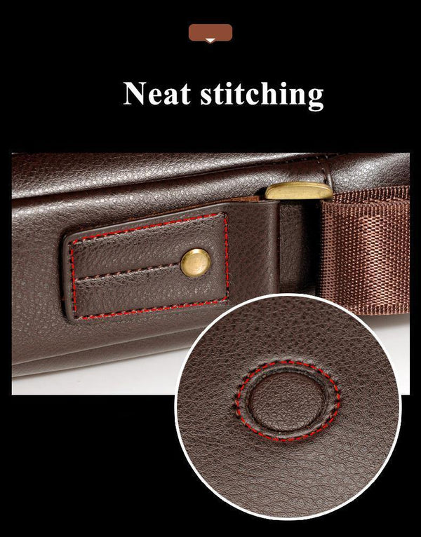 Planet Gates Leather shoulder Messenger Bag Men's Crossbody male vintage crossbody ipad Laptop briefcase Messenger Bags