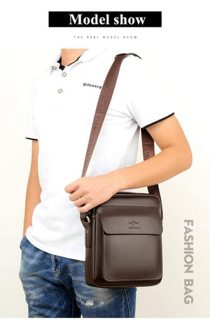 Planet Gates Leather shoulder Messenger Bag Men's Crossbody male vintage crossbody ipad Laptop briefcase Messenger Bags